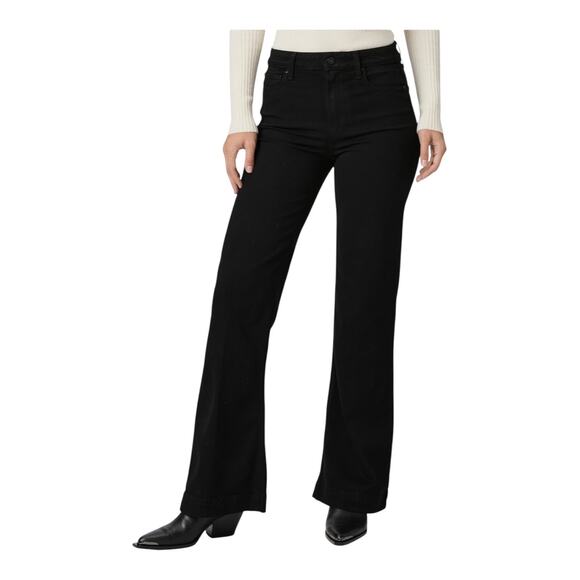 PAIGE Denim - Paige Leenah High Waist Wide Leg Jeans black size 16W